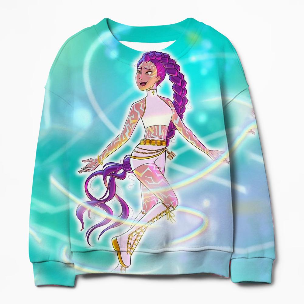 Girl K-pop Demon Hunter Fashion Casual Sweatshirt Movie,new Arrivals children,K-pop Trendlong-sleeve Crewneck Top