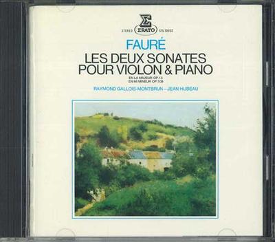 CD JEAN HUBEAU - Faure: Violin Sonatas Nos. 1 And 2 WPCC5041 WARNER MUSIC Japan Obi Classical Used