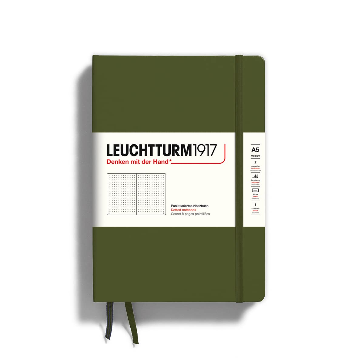 

Leuchtturm Notebook A5 Dot Grid Army 348103