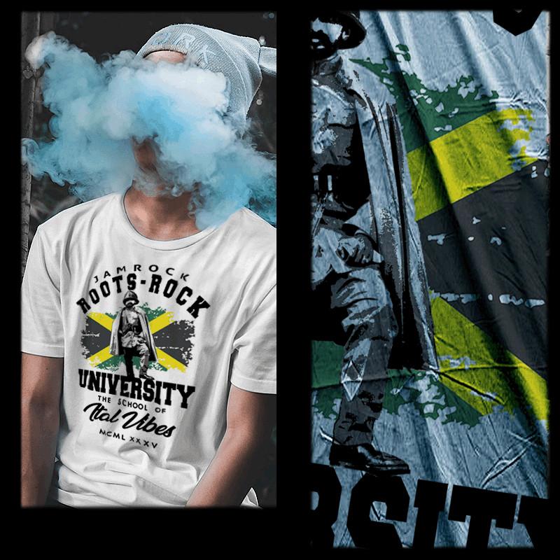 

Roots reggae t-shirt jah rastafari haile selassie I Rastaman reggae flag tee 3XL