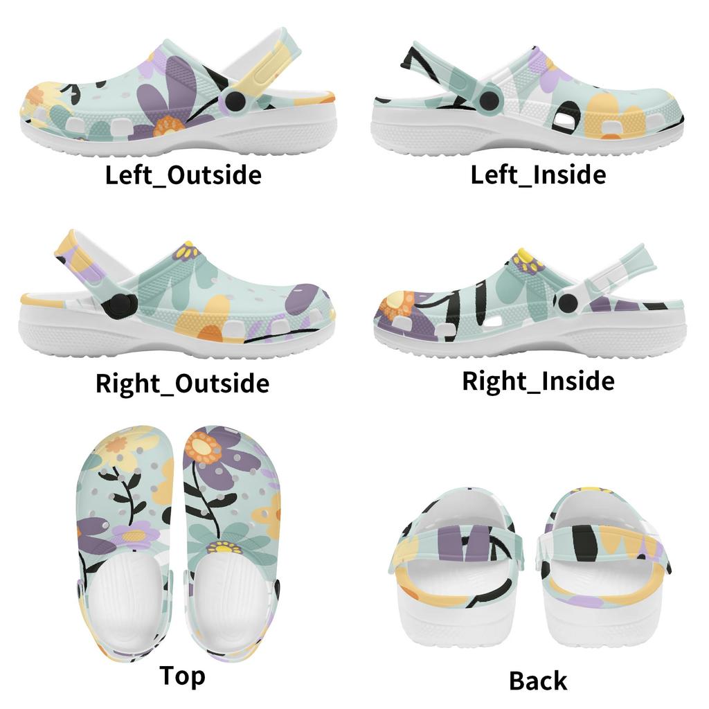 Art Printed EVA Garden Clogs Unisex Lightweight Ventilated Slip On Garden Yard Home Bathroom Casual Walking Home Slippers Home Use