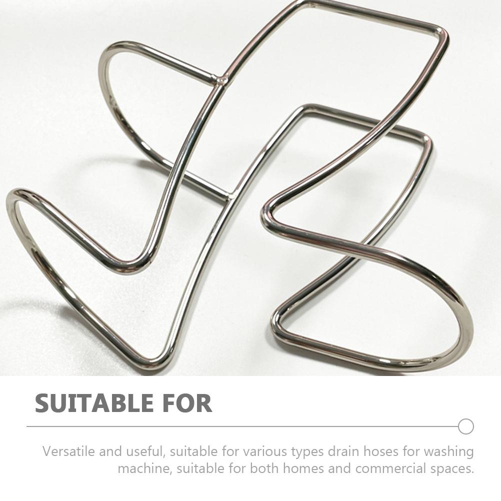 

Stainless Steel Washing Machine Drain Hose Holder Metal Support Clip Secure Universal Drain Hose Clamp for Washer other