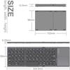 Foldable Bluetooth Keyboard,Wireless Portable Keyboard with touchpad,Rechargeable Pocket-Size Folding Travel Keyboard for iOS,Android,Windows