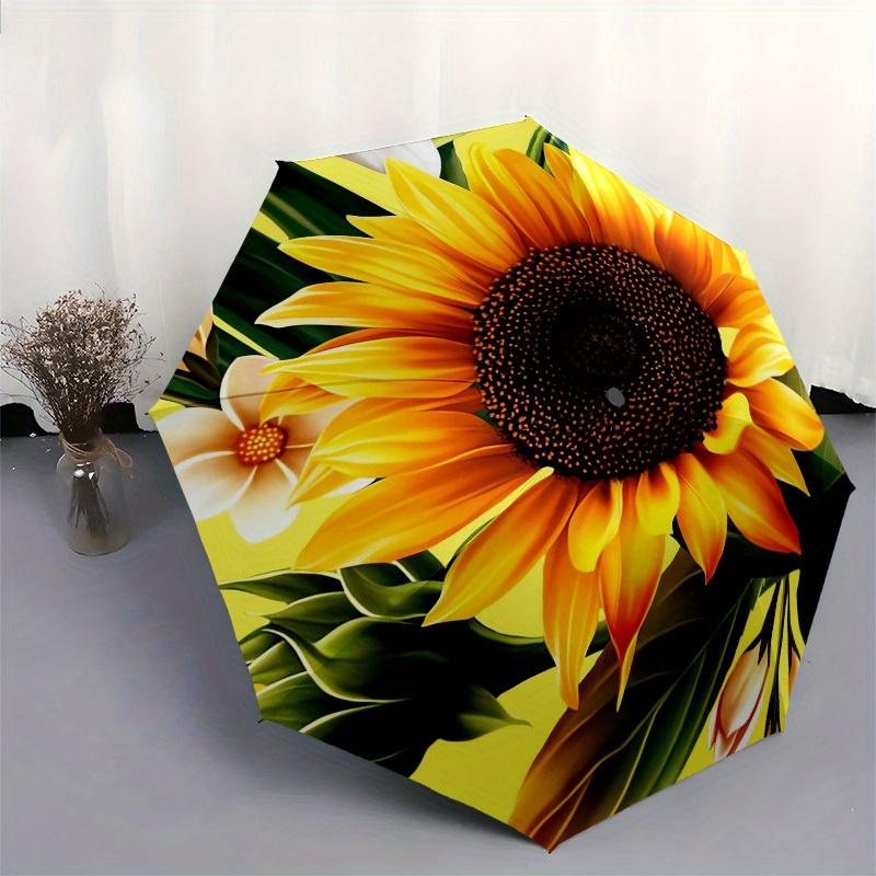 1pc Sunflower, Yellow Themed High-quality Umbrella,Automatic Opening and Closing Umbrella,Multi-functional Umbrella G0811311
