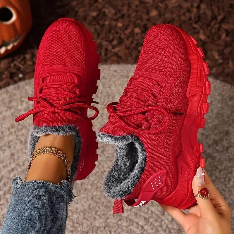 Cotton shoes women's winter large-size thick-soled shoes piled and thickened cotton boots shallow-mouth lightweight short boots