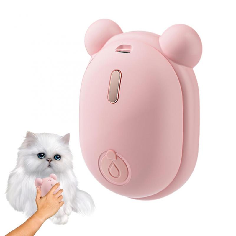 Dog Steam Brush, Rechargeable, Double Comb, Electric Grooming Tool, Portable for Long-Haired Pets, Anti-Static