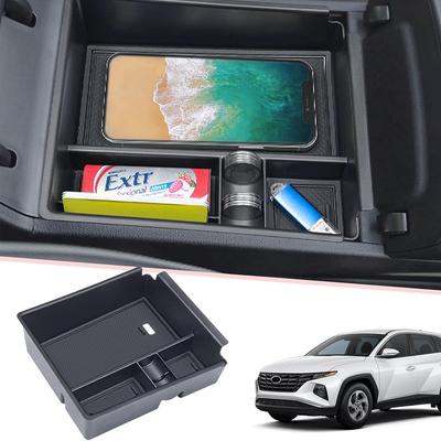 Center Console Organizer for   2024 Hyundai Tucson Limited and Tucson Hybrid Accessories, Push Button Transmission Only