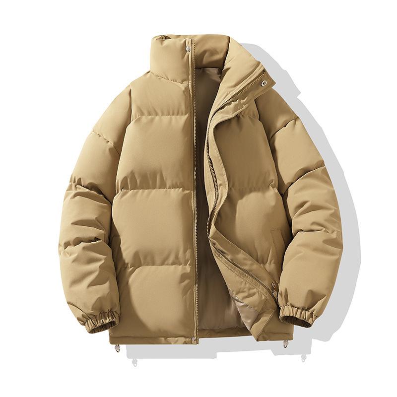 Solid Color Loose Thickened Warm Padded Coat Unisex Couple Oversized Winter Outwear