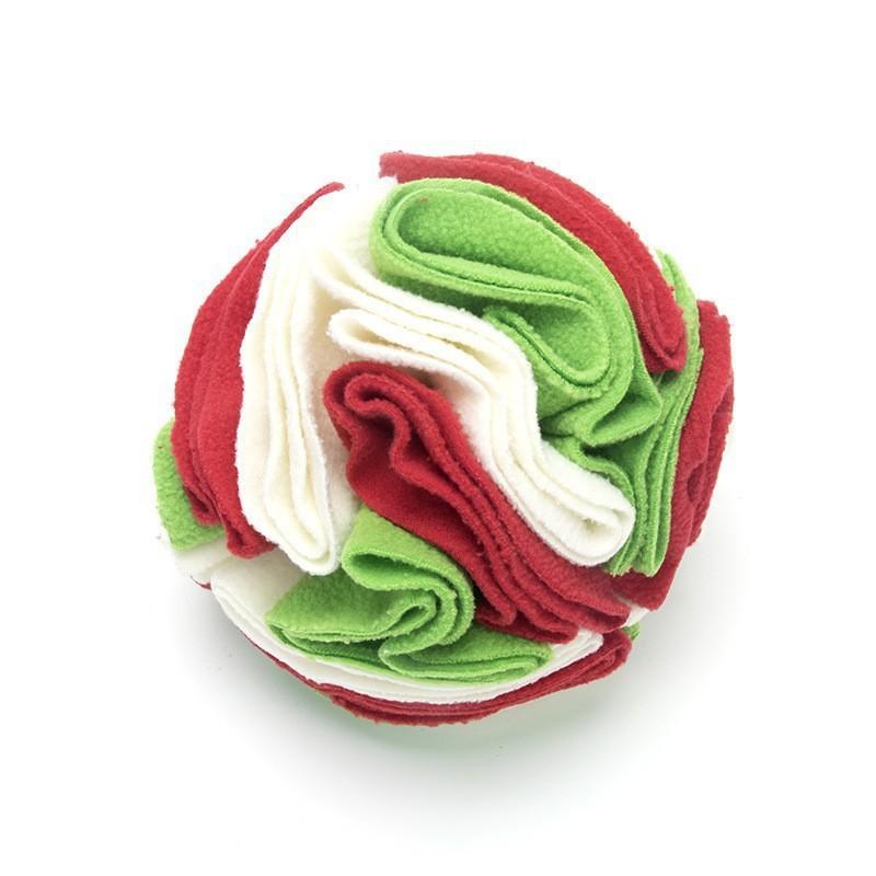 Colorful Soft Fleece Dog Snuffle Toy Snuffle Ball for Dogs Cats Smell Training Interactive Puzzle Hide and Seek Plush Dog Toy