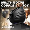 Adjustable Penis Ring Vibrator with 10 Vibration Modes for Delayed Ejaculation Penis Ring with Testicle Massager Couples Set Men's Adult Toy