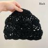 Flowers Knitted Hat Hollowed Out Skullies Hat Breathable Baotou Hat  for Women