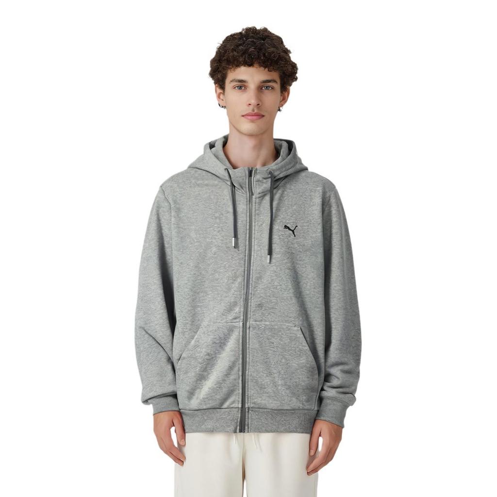 PUMA Jackets Men's Gray Hooded Moderate Other 593135-03