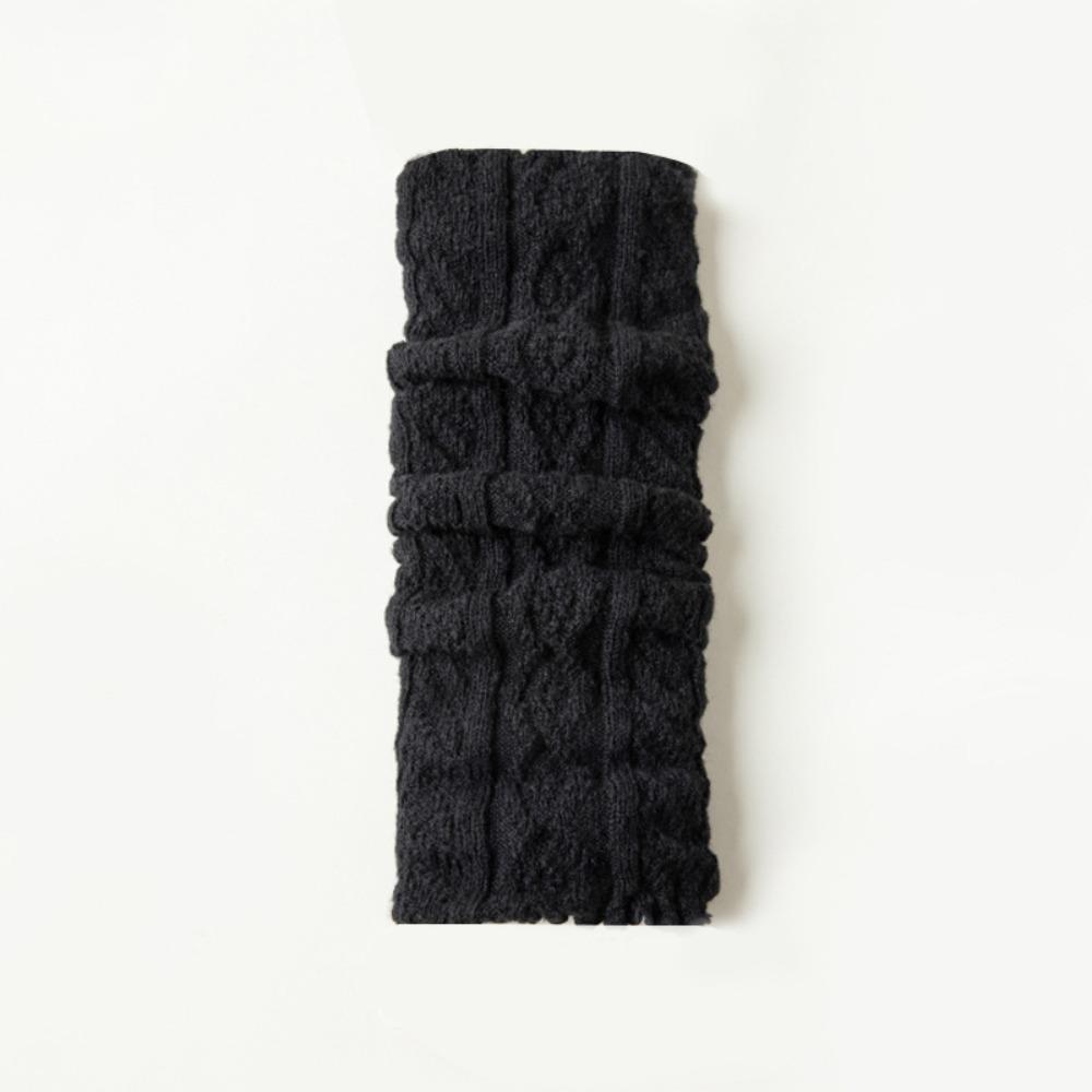 

Однотонные вязаные гетры Y2K Женские носки для ног Новые манжеты для ботинок Леггинсы Зима чёрный