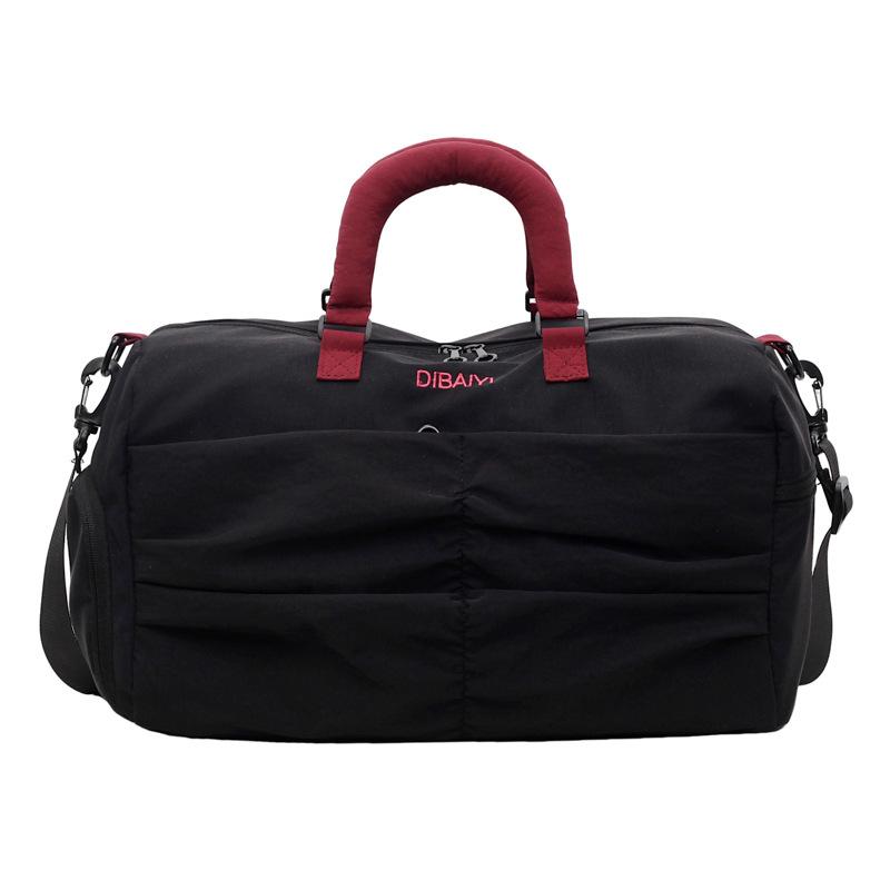 Stylish large-capacity short-distance portable travel bag, men s and women s lightweight travel, student sports fitness bag, duffel bag чёрный