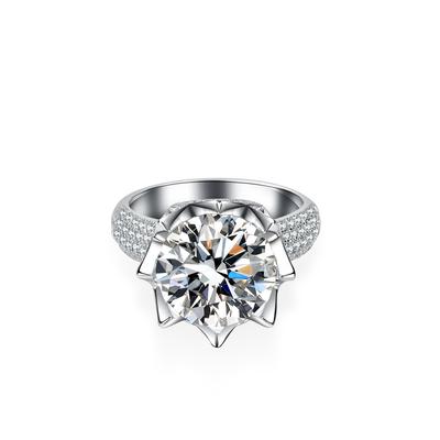 S925 Silver Ring Moissanite Moissanite 5 Carat Engagement Ring Wedding Ring Gift for Girlfriend Exquisite Jewelry Gift