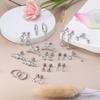 Stainless steel zirconia stud earrings with ear bar piercing body piercing accessories
