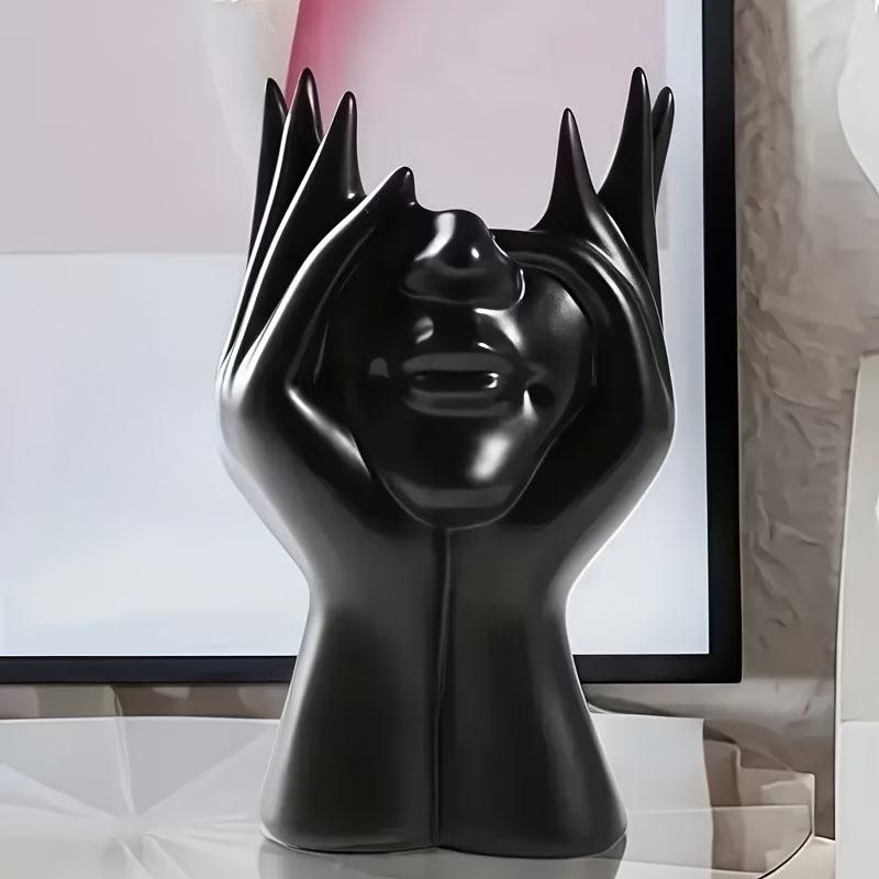 

Vinyl Figure Storage Holders Creative Human Body Art Styling Office Organizers Multifunctional Makeup Brush Holder чёрный