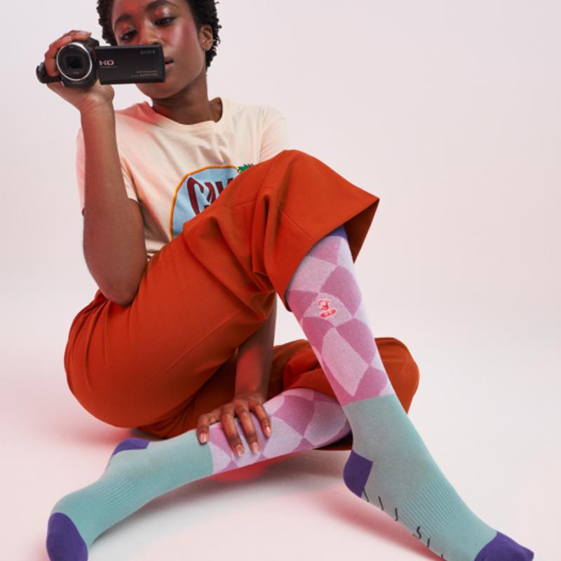 SoxOverWhatever Aesthetic Indie Perry Blue [S/M] Crew