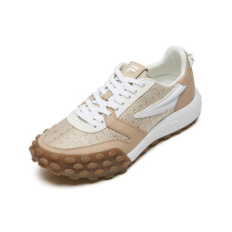 Fila Gara Fabric Top Layer Cowhide Pigskin Comfortable Sports Fashion Low-Top Casual Shoes Women Sneaker White F12W144141FNW