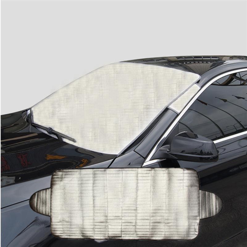 Upgrades Aluminum Foils Pearls Cotton Windshield Cover Thermal Insulation Sunshades Not Ice Dustproof Car Accessory