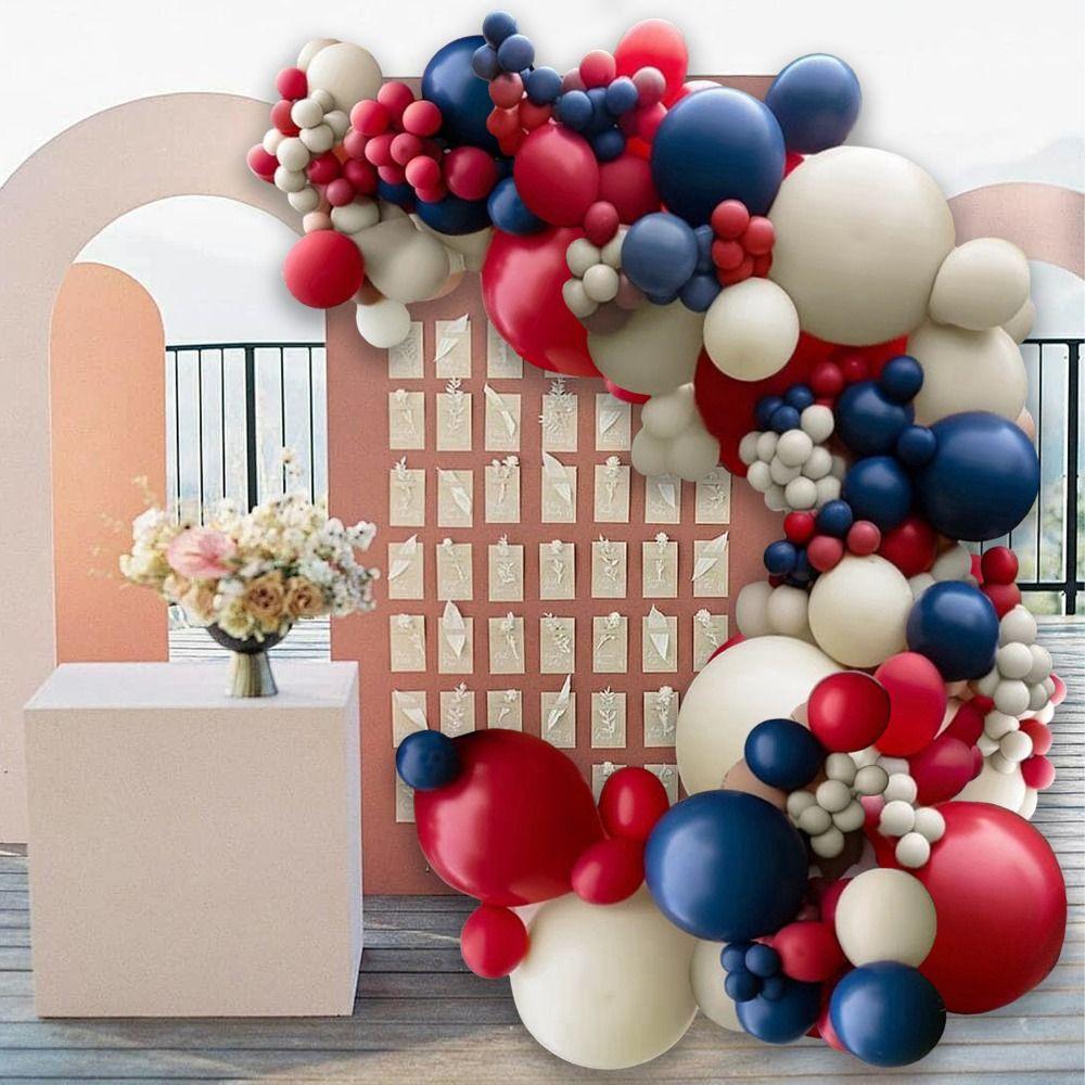 Royal Blue Red White and Blue Balloons  Birthday DIY Garland Kit  Men