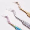 Yousheng Nail Art Clip Good Elasticity Anti-static Non-slip Tight Bite Stainless Steel Fish Stripe High Precision Eyelash Tweezer Makeup Supply