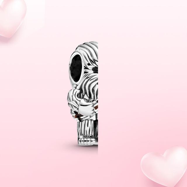 100% 925 Sterling Silver Přívěsek Millenium Falcon Falcon Přívěsek Fit Originální módní šperky Dámský náramek DIY dárek