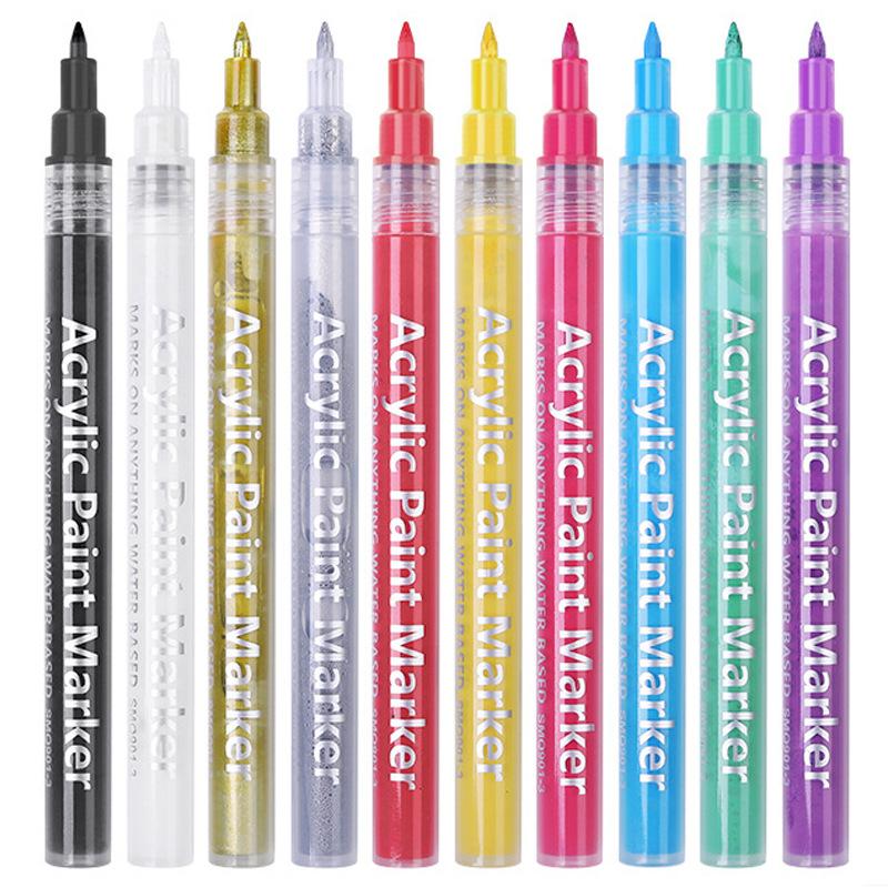 10Pcs/set Acrylic Paint Gel Nail Polish Pen One Step Nail Polish Gel Pencil Pink Nail Art Gel Varnish 10pcs