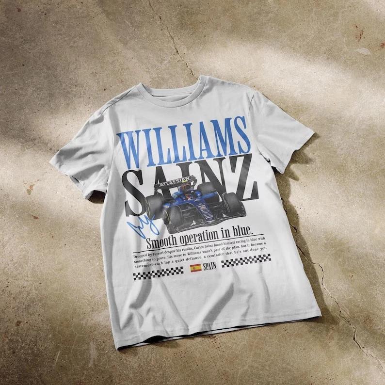 Carlos Sainz F1 T-shirt | Formula 1 | Williams F1 | Formula one merch XS