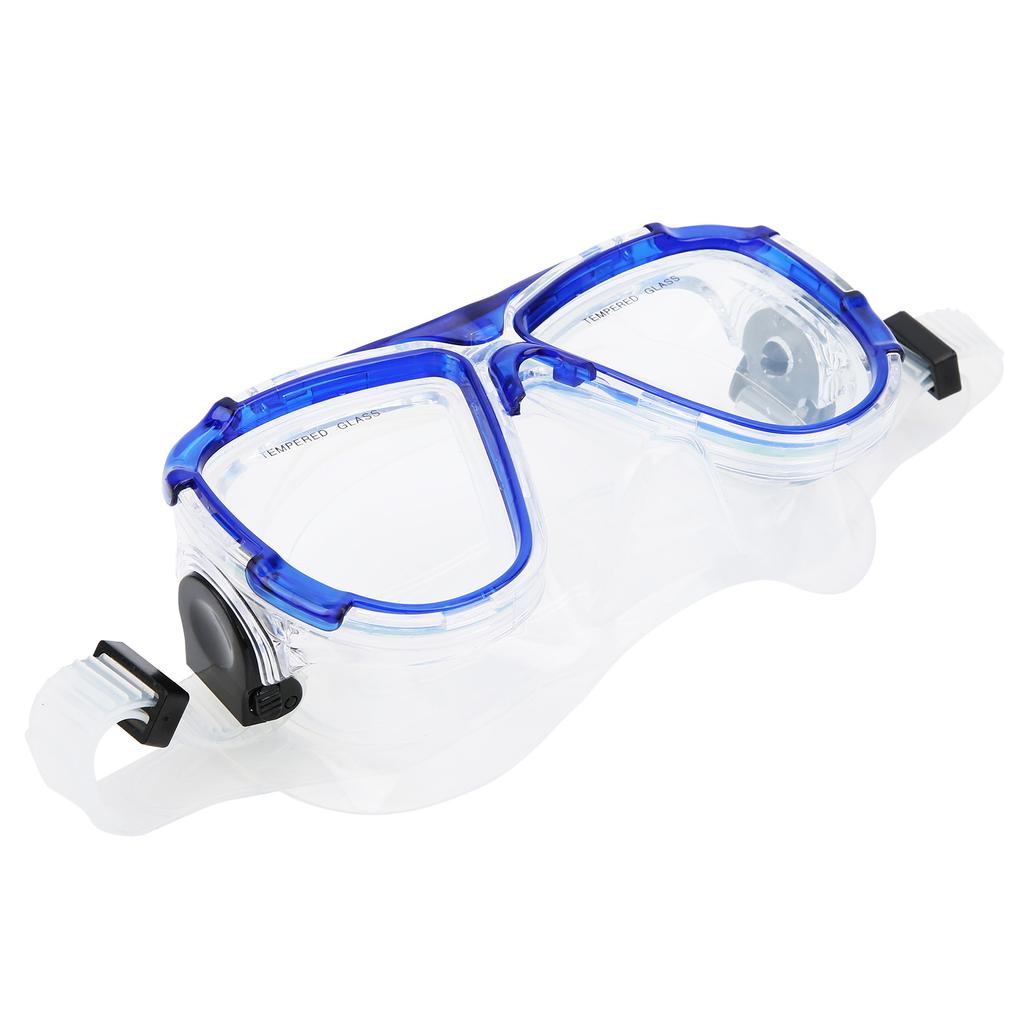 M3266 Silicone Diving Mask with Tempered Glass Lens Underwater AntiFog Swimming Glasses