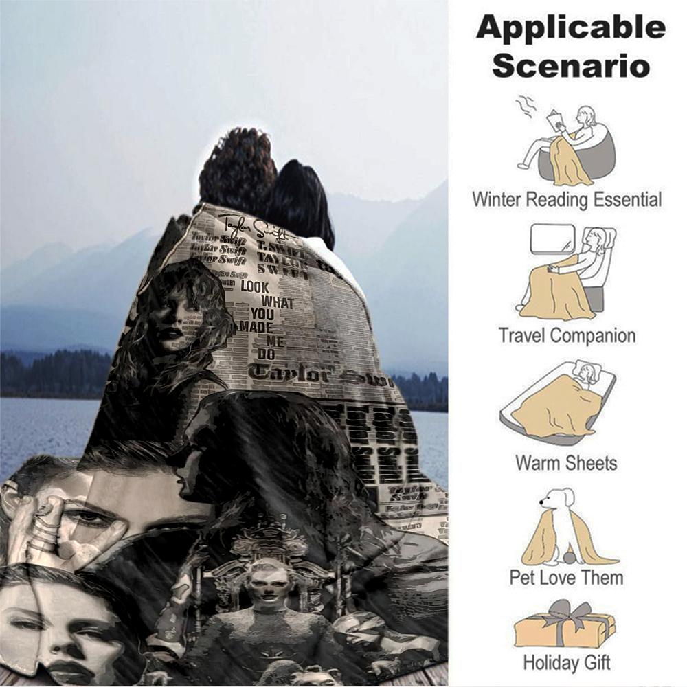 Taylor Swift Collage Art Blanket Soft Throw Blanket For Home Bedroom Bed Sofa Travel Office Solid Christmas Blanket