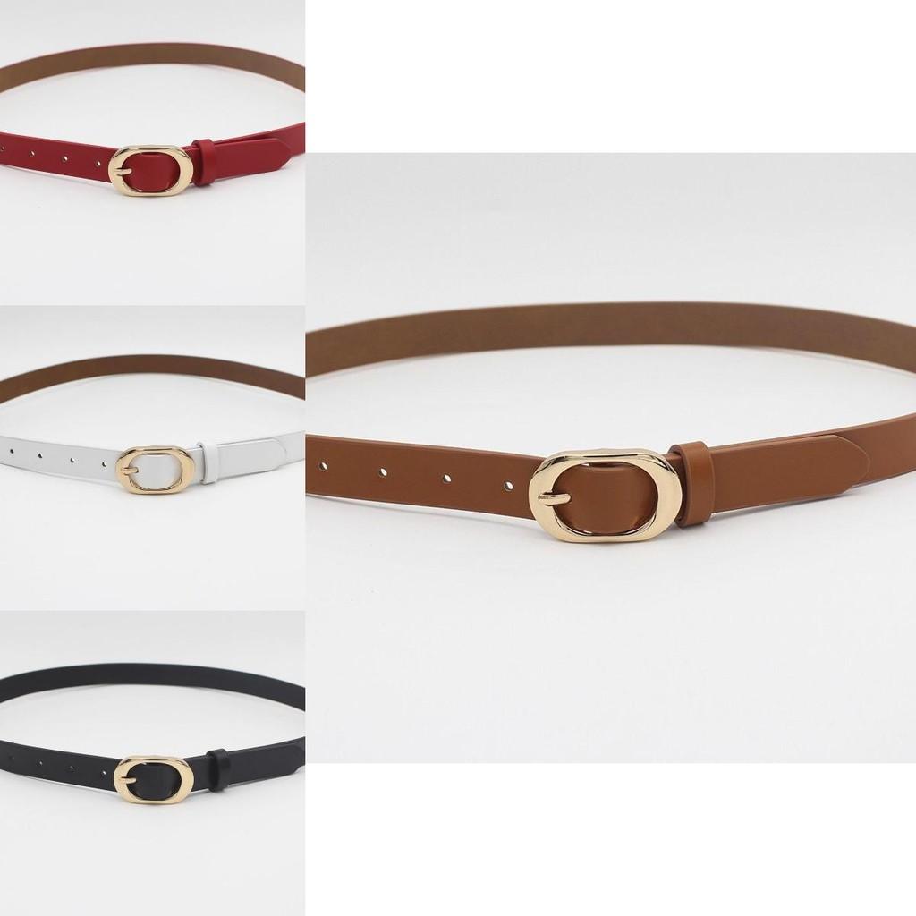 Stylish Gold Alloy Buckle Women's Fashionable Denim Pants Belt In Multiple Colors