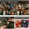 Calendar de Advent Păsări 2025, Calendar de Advent Păsări de Crăciun 24 Zile, Decorațiuni Păsări Plate 2D Acrilice pentru Agățat în Pomul de Crăciun