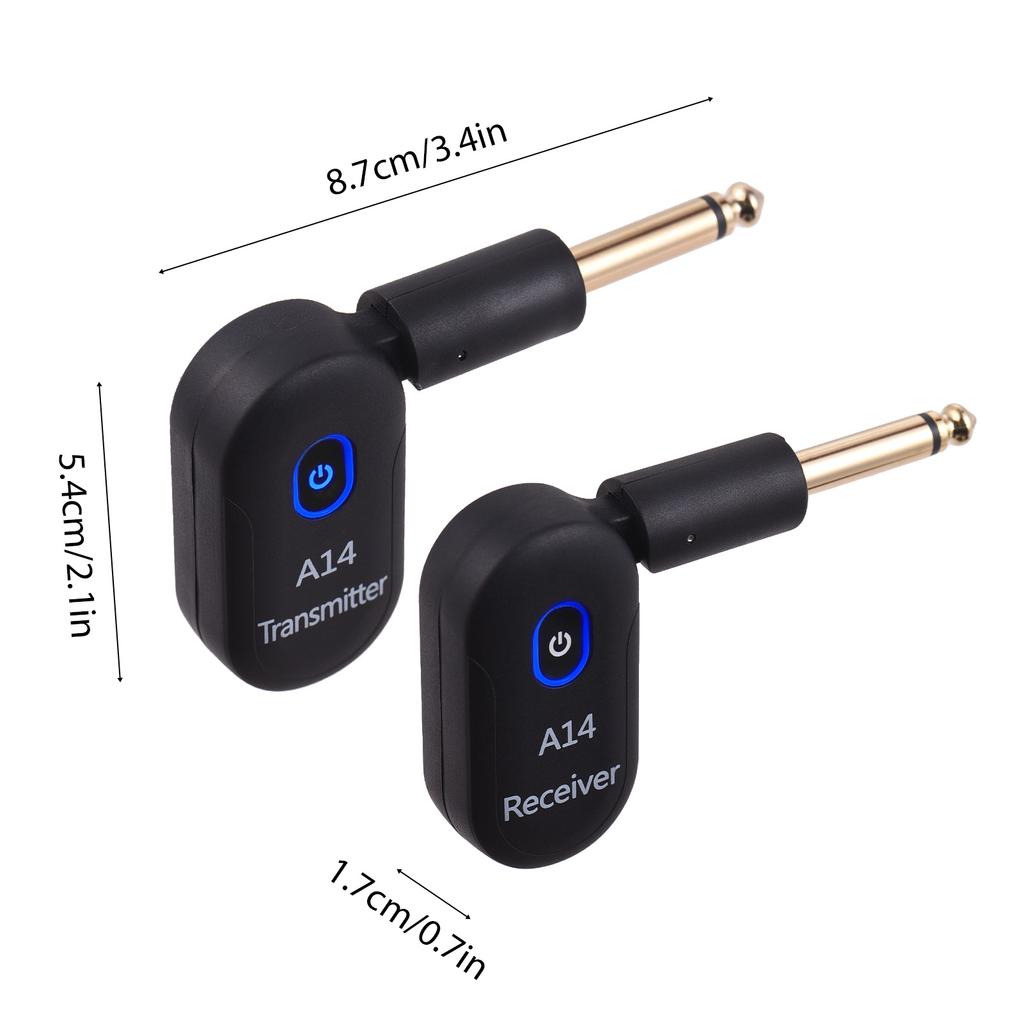Sistema de guitarra inalámbrico 2.4G, transmisor y receptor de guitarra portátil recargable, modo dual