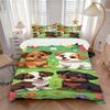 3pcs Cute Puppies Bedding Set - 1 Duvet Cover + 2 Pillowcases(Core Not Included), Machine Washable Polyester Yy251216121
