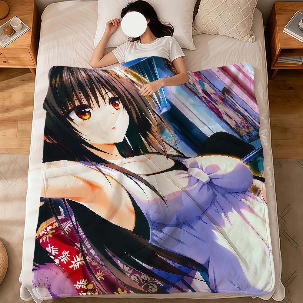 anime cute girl Momo Velia d-Deviluke to love ru soft warm plush blanket dormitory sofa living room hogar bedroom gift nap home