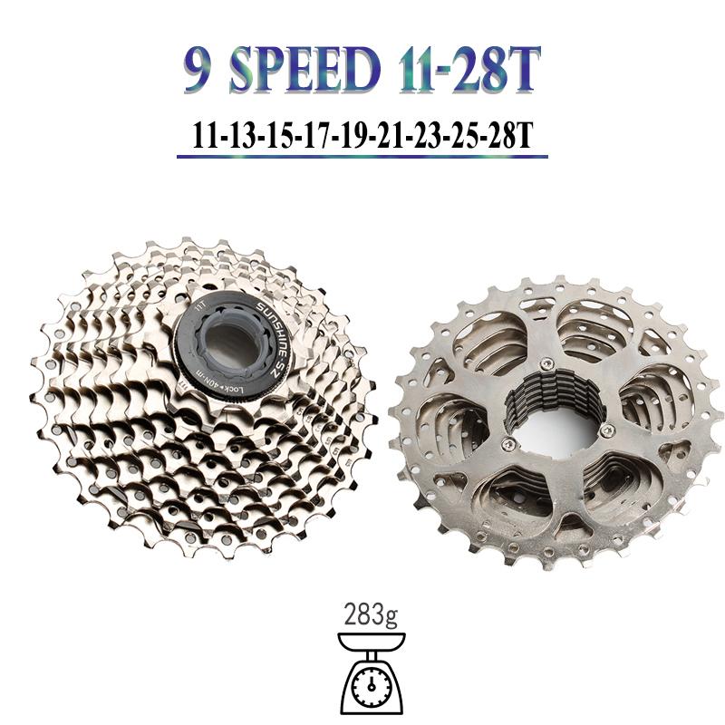 SUNSHINE Road Bike Freewheel 8 9 10 11 12 Speed Cassette 11-23T/25T/28T/30T/32T/34T K7 Bicycle Flywheel Sprocket for SHIMANO