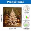 DIY Mini Framed Pearl Painting Kit Beads Canvas Home Decor Painting Christmas Tree Fireplace Holiday Ornament Gift Decoration