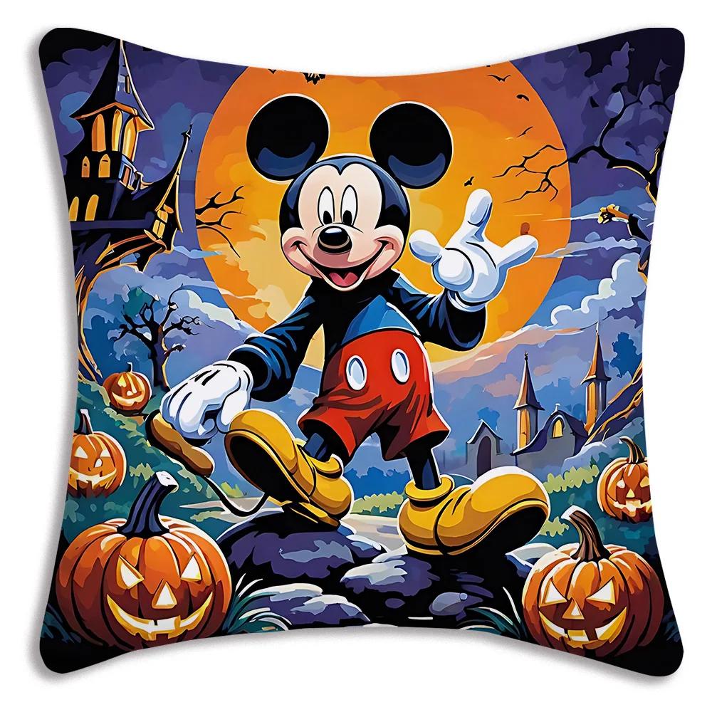 Halloween Disney Topolino Minnie Federe Cuscino Cartone Animato Divano Decorativo Casa Stampa Carina Federa Cuscino