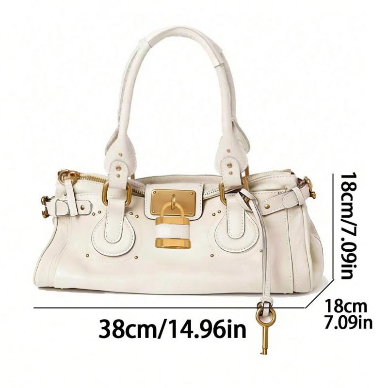 Classic Retro Old Lock Bag Portable Casual Messenger Bag Spring and Summer New Women's Large Capacity