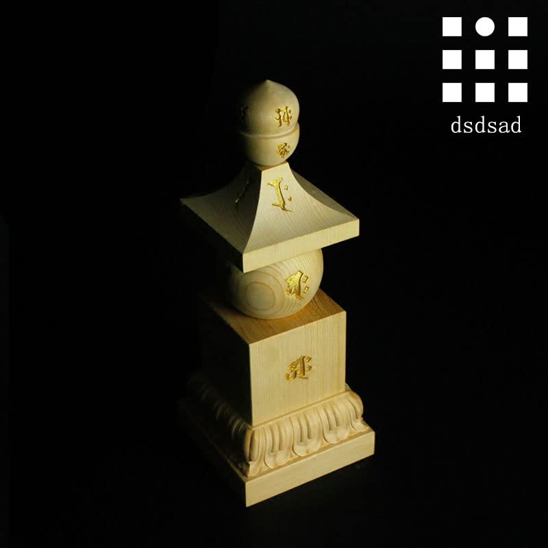 Esoteric Buddhist ritual Feng Shui ornaments Gorinto with Sanskrit Hinoki wood carving Buddhist good luck Feng Shui goods height width depth