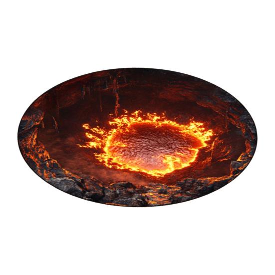 Round 3D Hole Rug Realistic Optical Illusion Floor Mat Machine Washable Non-Slip Bedroom Area Rug for Entrance Living Room