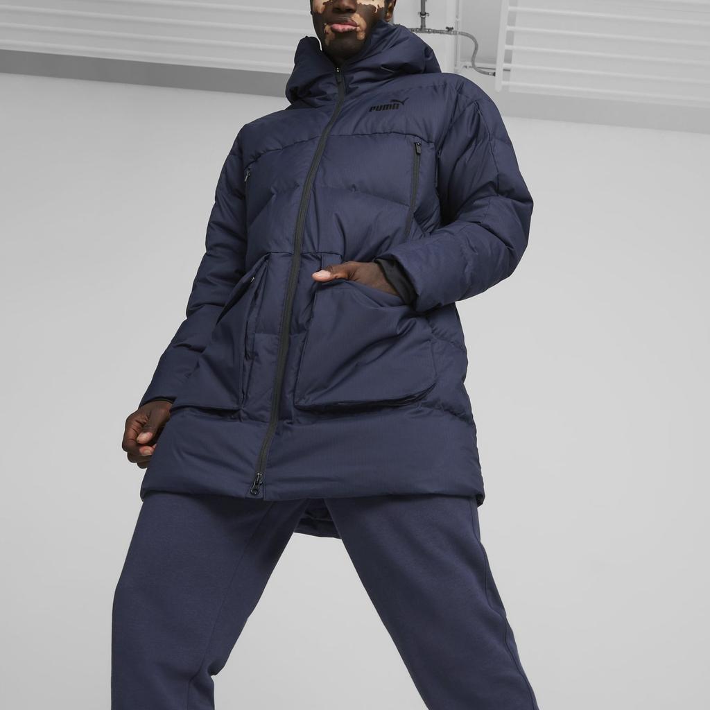 Puma Padded Hooded Jacket Men Jackets Navy-Blue 675378-06