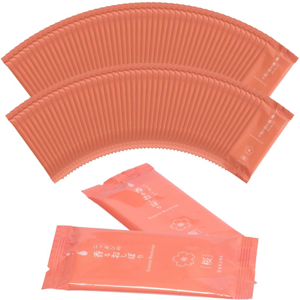 Kindai Disposable Nonwoven Hand Japanese Scented Cherry Blossom 100 Made in 407408 Towels, Design, Pieces, Japan,