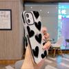 Ins Internet Celebrity Same iPhone13 Simple Black Love Mobile Phone Case Apple 16Pro Two-color Transparent Soft Case 17