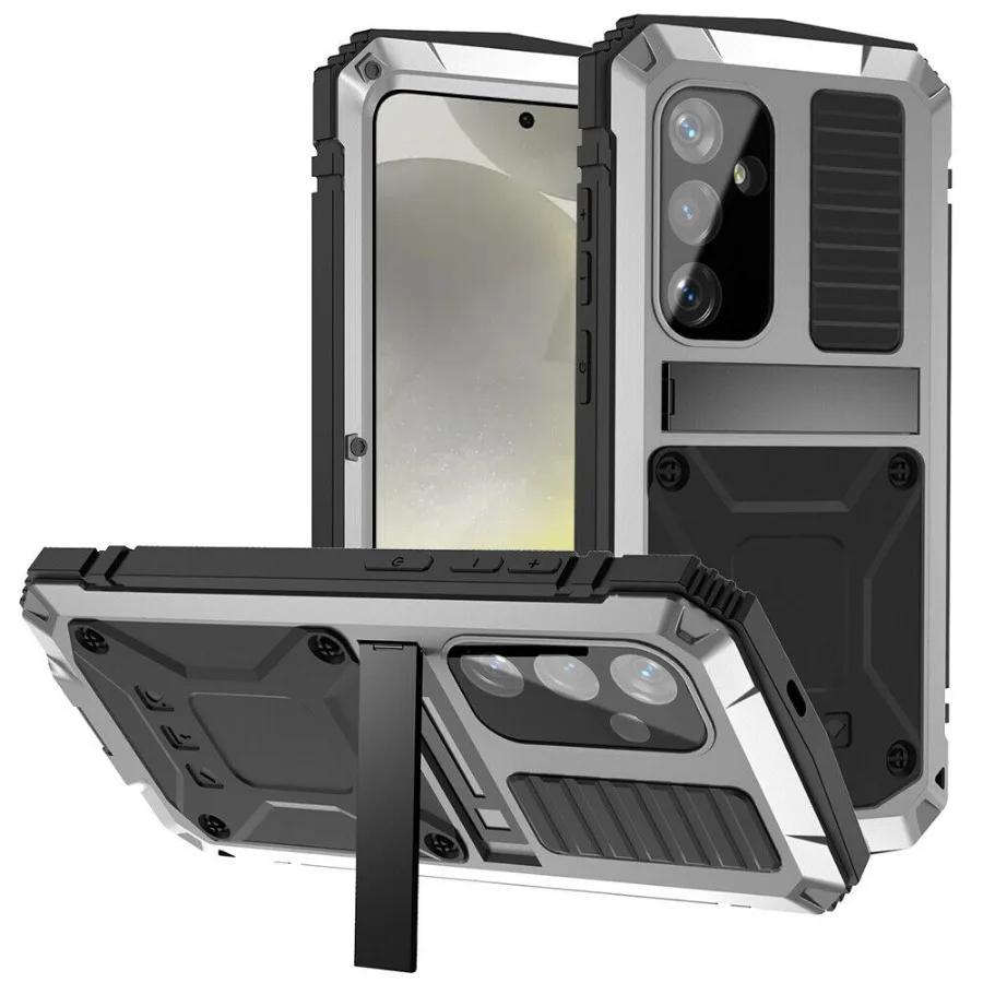 IP54 Waterproof Heavy Duty Metal Phone Case for Samsung S26 S25 Edge S24 S23 S22 S21 S20 Plus S26 Ultra Shockproof Armor Cover