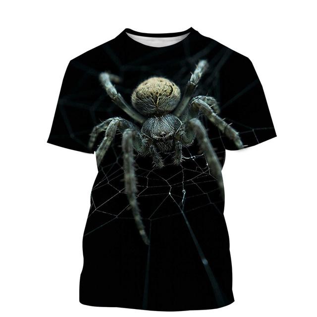 Fashion Insect Spider T Shirt For Men Animal Pattern Short-sleeved T-shirt Funny Casual Streetwear Summer Tops Cool Tee Shirt