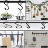 A84E-48PCS S Hooks For Hanging - S Shaped Hooks For Kitchen Utensil And Closet Rod - Black S Hooks For Hanging Plants,Pots