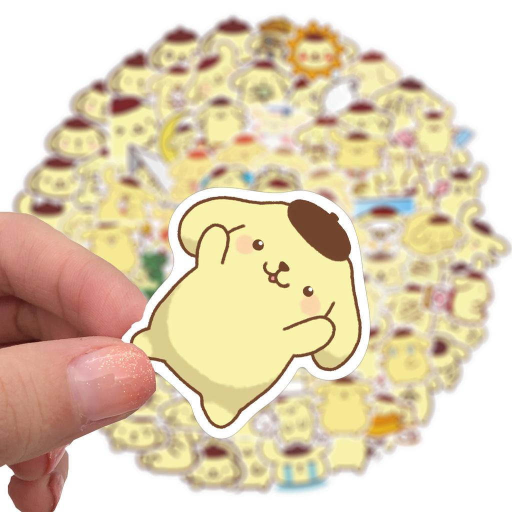 50/100PCS Sanrio Pompompurin Cartoon Stickers Waterproof Graffiti Phone Laptop Luggage Guitar Notebook Stickers Decals Kids Toys