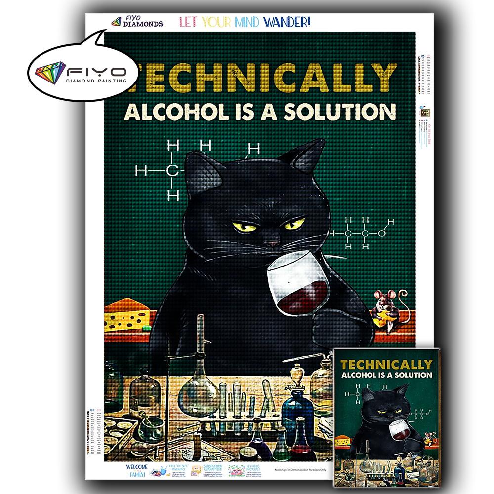 5D DIY Diamond Painting Black Cat Diamond Embroidery Vintage Cartoon Cross Stitch Picture Of Rhinestones Home Decor